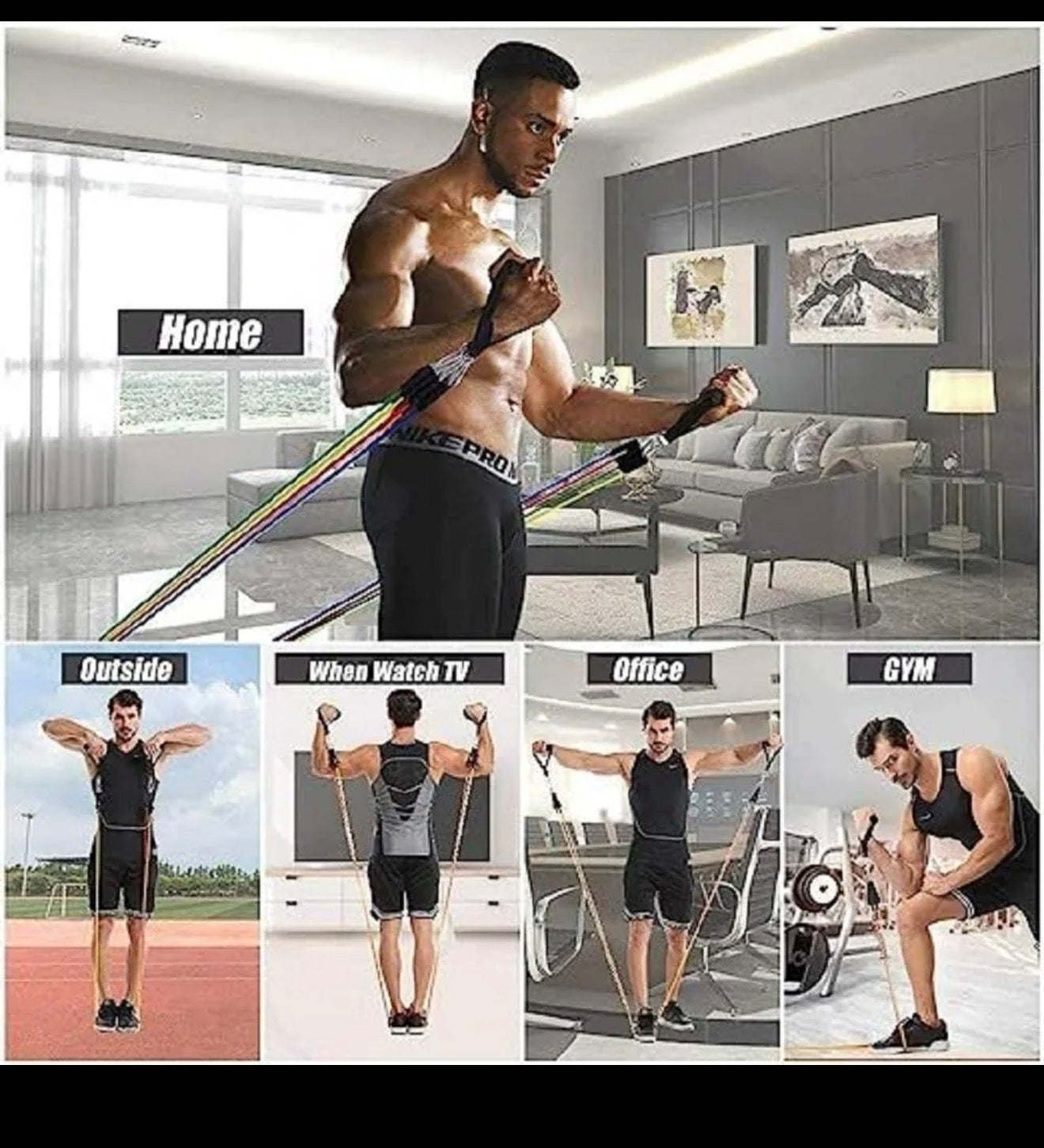 Premium Resistance Band Set for Full Body Workout | Home Gym Fitness Kit