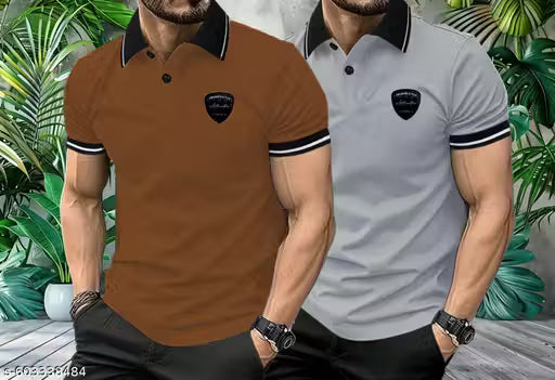 Men’s Stylish Gym Polo T-Shirts – Comfortable & Breathable